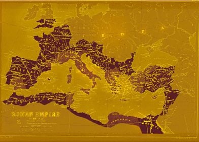 Roman empire vintage map 