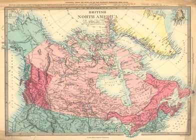 British North America map