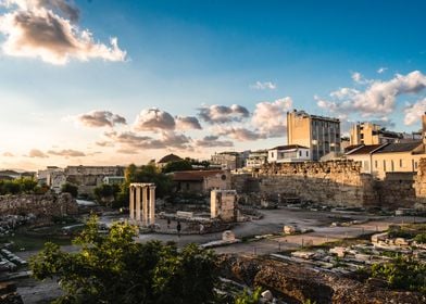 sunset in athens