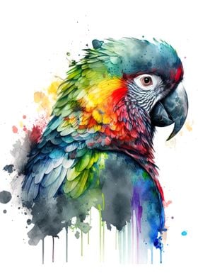 Colorful Parrot Painting