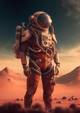 Steampunk Astronaut Mars