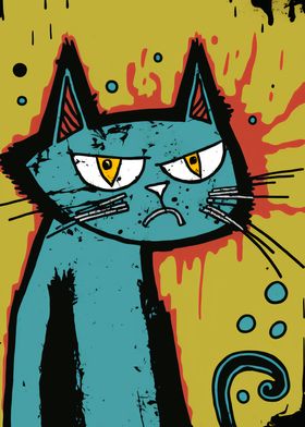 Pop Art Cat Portrait