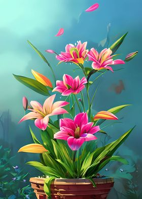 Lily Flower Paintings