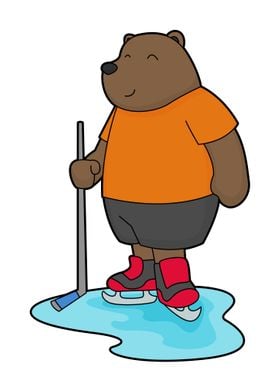 Bear Ice skating