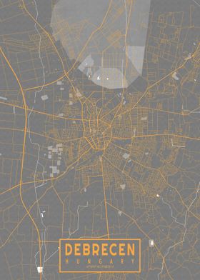 Debrecen City Map Bauhaus