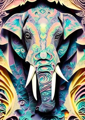 Paper Cut Elephant