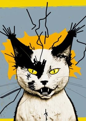 Pop Art Cat Portrait