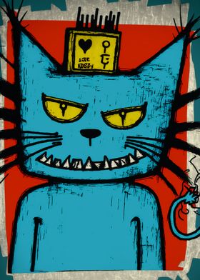 Pop Art Cat Portrait