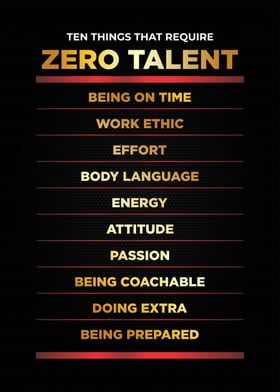 zero talent