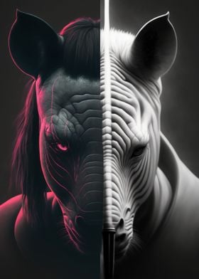 Horse and Zebra Samurai