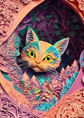 Paper Cut Cat