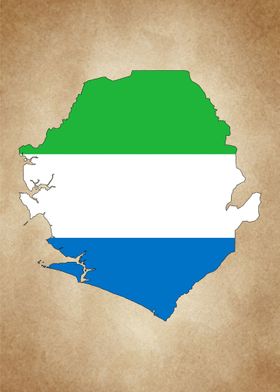 Sierra Leone vintage map
