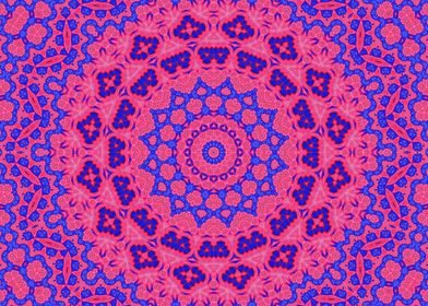 Pink blue Kaleidoscope 3