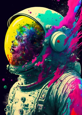 Trippy Astronaut Portrait