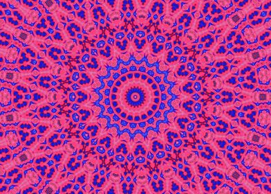 Pink blue Kaleidoscope 1