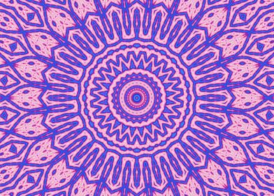 Pink blue Kaleidoscope 5