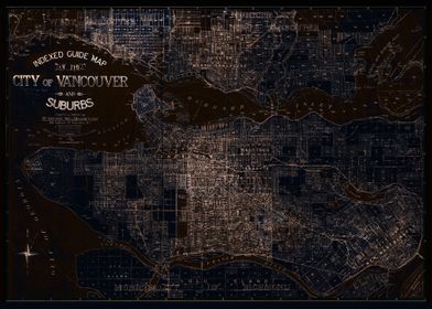 Vancouver vintage glow map