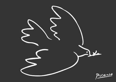 Dove of Peace LIne Art