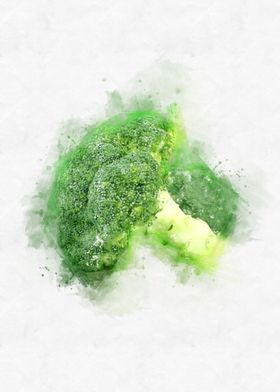 Broccoli watercolor 