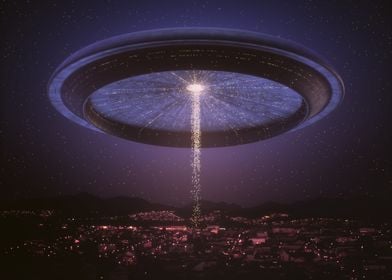 UFO Above City