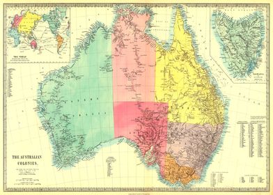 Vintage Australia map