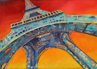 Eiffel Tower painting 