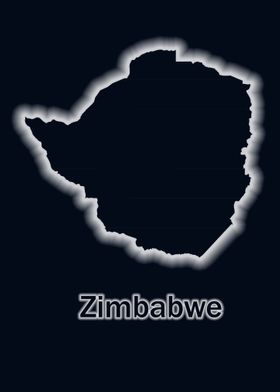 Zimbabwe map glow 