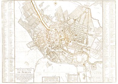 Vintage white Berlin map