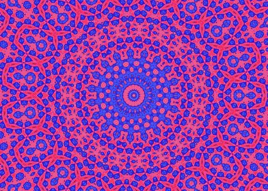 Pink blue Kaleidoscope 4