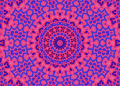 Pink blue Kaleidoscope 7