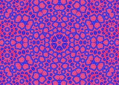 Pink blue Kaleidoscope 8