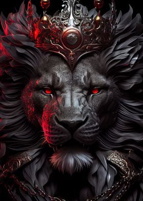 angry lion king red eyes 