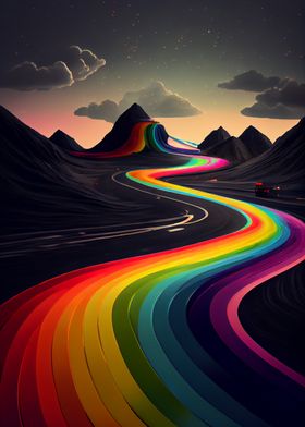 Abstract Rainbow Road