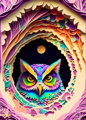 Paper Cut Owl
