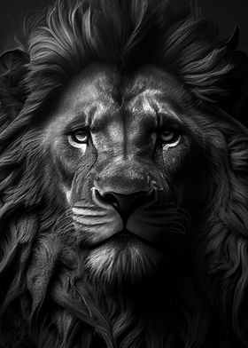 lion king black and white 