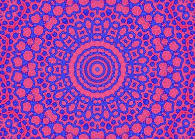 Pink blue Kaleidoscope 9