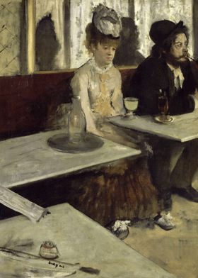 Edgar Degas In a Cafe