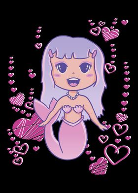 Mermaid heart love