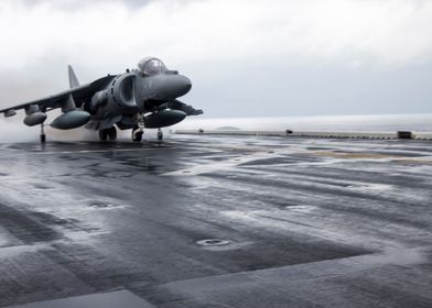Harrier AV8B on Deck