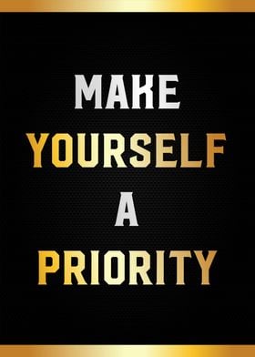 make yourself a priority