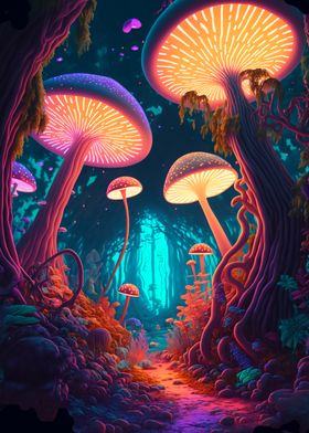 Psychedelic Mushroom Art