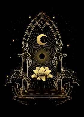 Tarot lotus moon gate