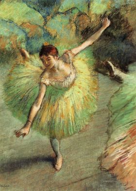 dancer tilting by Degas