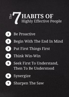 7 Habits Poster Black