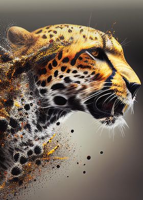 Cheetah Art The Sprint