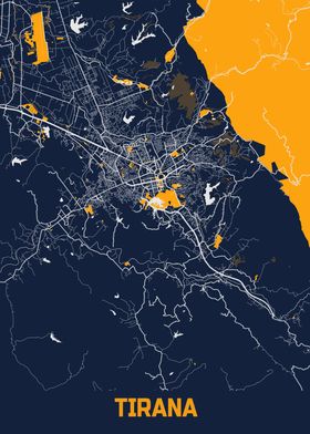 Tirana City Map