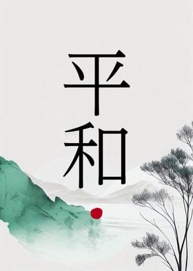 Peace in Japanese Kanji