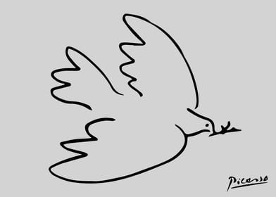 Dove of Peace Line Art