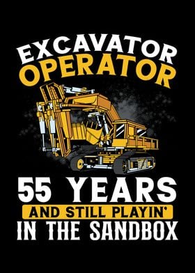 55 years old and excavator