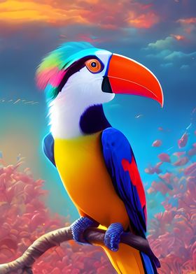 Vibrant Toucan Sunset